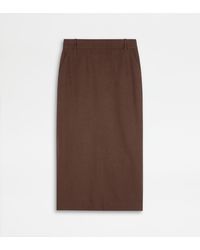 Tod's - Midi Skirt - Lyst