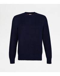 Tod's - Silk Blend Round-Neck Jumper - Lyst