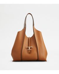 Tod's - Mittelgroße Shopping Bag T Timeless Aus Leder - Lyst