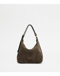 Tod's - Mini Bag Metal Dots Aus Veloursleder - Lyst
