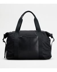 Tod's - Duffle Bag In Fabric And Leather Large - Lyst