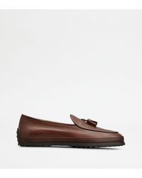 Tod's - Loafers In Leather - Lyst