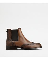 Tod's - Ankle Boots In Leather - Lyst