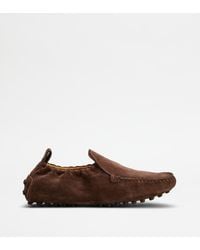 Tod's - Gommino Mokassins Glove Aus Veloursleder - Lyst