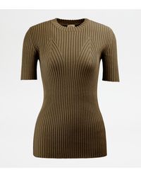 Tod's - Short-sleeved Sweater In Cotton - Lyst