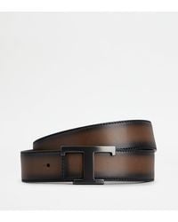 Tod's - T Timeless Reversible Belt In Leather - Lyst