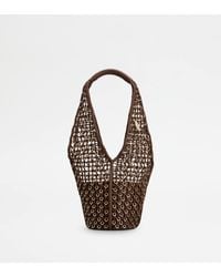 Tod's - Di Bag Folio Schultertasche Aus Leder Small - Lyst