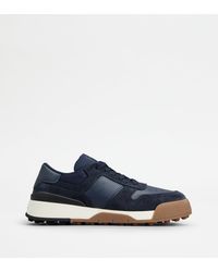 Tod's - Sneakers In Suede And Smooth Leather - Lyst