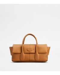 Tod's - Di Bag Reverse Flap In Leather Small - Lyst