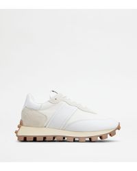 Tod's - Sneakers 1t In Leather And Fabric - Lyst