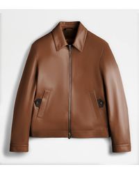 Tod's - Blouson In Leather - Lyst