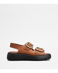 Tod's - Sandals In Leather - Lyst