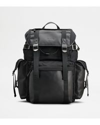 Tod's - Backpack In Fabric And Leather Medium - Lyst