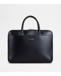 Tod's - T Timeless Slim Briefcase In Leather Medium - Lyst