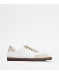 Tod's - Tabs Sneakers In Smooth Leather And Suede - Lyst