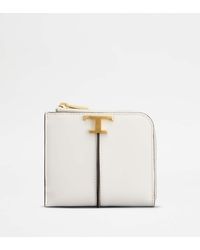 Tod's - T Timeless Credit Card Holder In Leather - Lyst