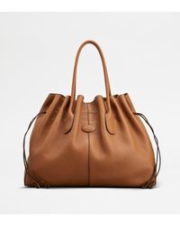 Tod's - Di Bag In Leather Medium With Drawstring - Lyst