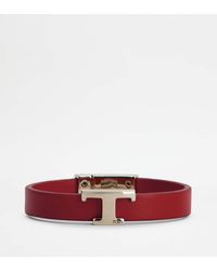 Tod's - T Timeless Bracelet In Leather - Lyst