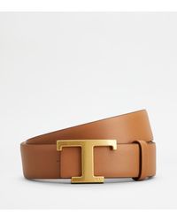 Tod's - T Timeless Reversible Belt In Leather - Lyst