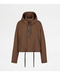Tod's - Silk Blend Short Windbreaker - Lyst