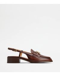 Tod's - Kate Slingback Loafers In Leather - Lyst