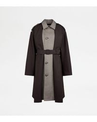 Tod's - 2-In-1-Trenchcoat Aus Technischer Baumwolle Und Wolle - Lyst