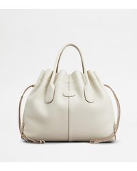Tod's - Di Bag In Leather Small With Drawstring - Lyst