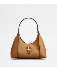 Tod's - T Timeless Hobo Bag In Leather Small - Lyst