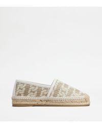 Tod's - Kate Espadrilles In Canvas And Leather - Lyst