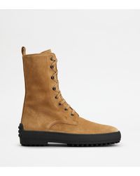 Tod's - Stiefeletten Winter Gommino Aus Veloursleder - Lyst