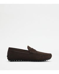 Tod's - City Gommino Driving Shoes In Suede - Lyst