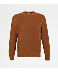 Tod's - Silk Blend Round-Neck Pullover - Lyst