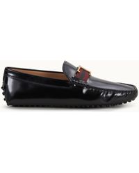 tod's black driving shoes