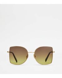Tod's - Sunglasses With Temples In Leather - Lyst