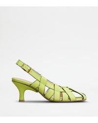 Tod's - Slingback Pumps In Leather - Lyst
