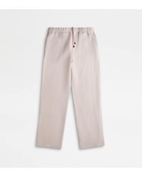 Tod's - Hose Aus Einer Leinenmischung - Lyst