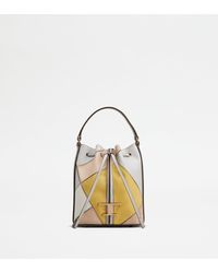 Tod's - T Timeless Bucket Bag In Leather Micro - Lyst
