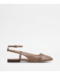 Tod's - Slingback Ballerinas In Patent Leather - Lyst