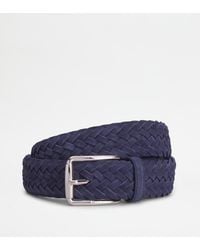 Tod's - Logo-Engraved Braided Belt - Lyst