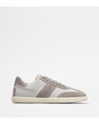 Tod's - Tabs Sneakers In Smooth Leather And Suede - Lyst