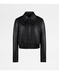 Tod's - Cropped Bomber Jacket - Lyst