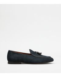 Tod's - Loafers With Tassels In Suede - Lyst