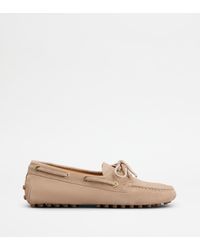 Tod's - Segelschuh-Gomminos Aus Veloursleder - Lyst
