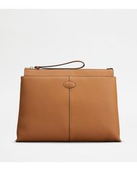 Tod's - Document Holder Pouch In Leather Medium - Lyst