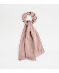 Tod's - Linen Blend Scarf - Lyst