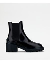 Tod's - Pull On Lug Sole Chelsea Boots - Lyst