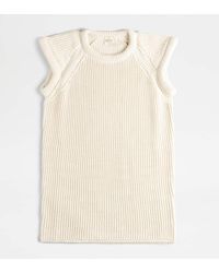 Tod's - Top In Cotton Knit - Lyst