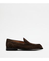 Tod's - Slipper-Loafers Aus Veloursleder - Lyst