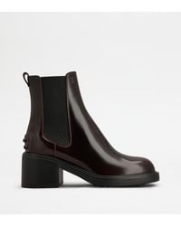Tod's - Stiefeletten Aus Leder - Lyst