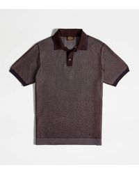 Tod's - Polo Shirt In Silk Knit - Lyst